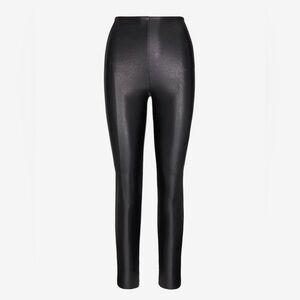 Commando Perfect Control Faux Leather Legging in Black Size Large